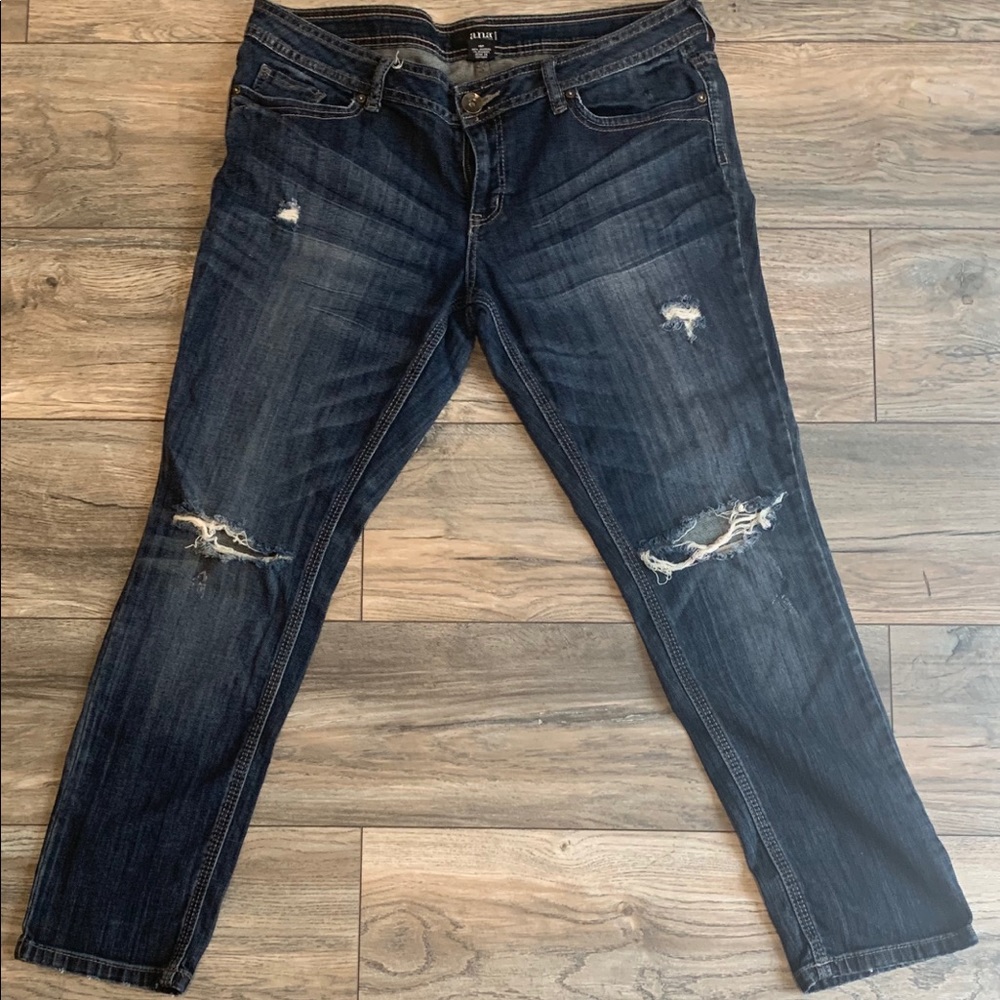 ANA ripped dark blue jeans size 14P